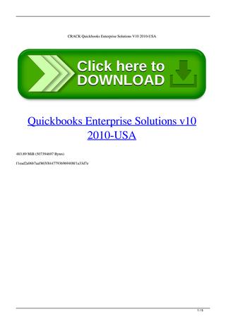 Free Quickbooks 2010 Cracked